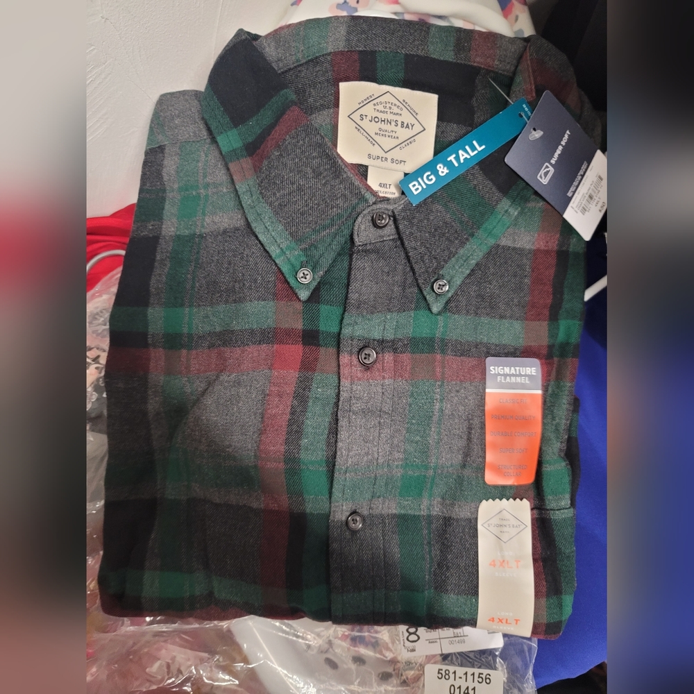 St. John's Bay Men's Big & Tall Long Sleeve button up